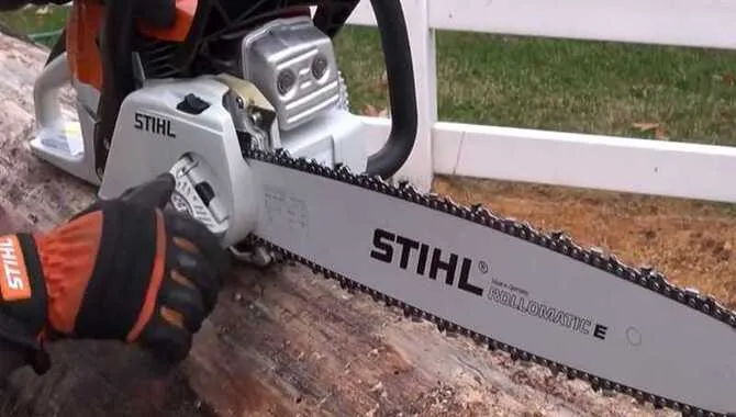 How To Tighten The Chain On A Stihl Chainsaw