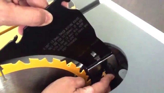 How Do I Release The Blade On My DeWalt Table Saw?